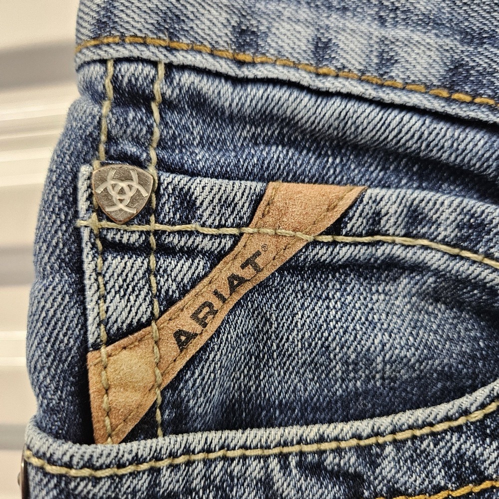 Ariat M7 Slim Fit Straight Leg Jeans Men's 30x31 Medium Wash Western Denim - Picture 8 of 10